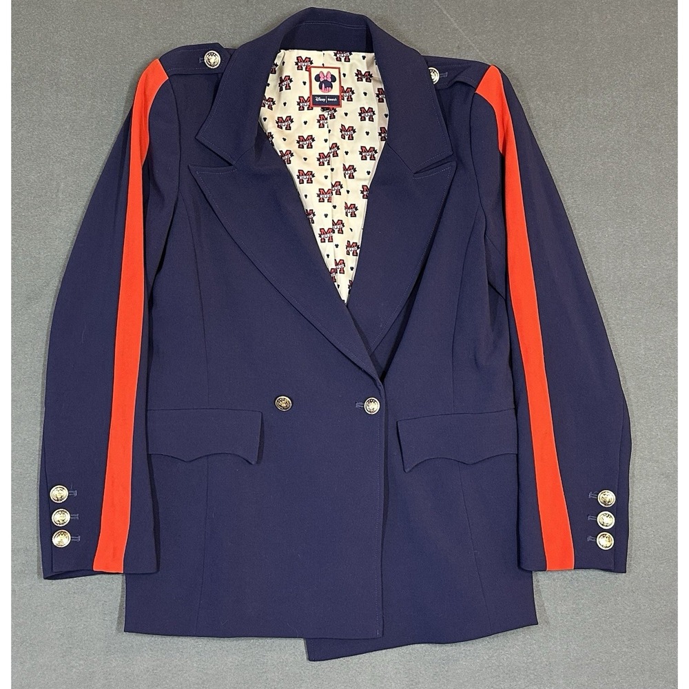 Disney x Macy's Womens Navy Red Stripe Minnie Mouse Blazer Majorette Size 6